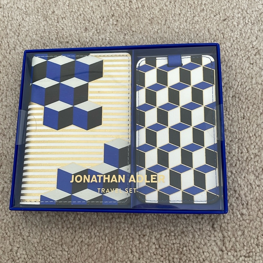 Jonathan Adler passport cover and tag